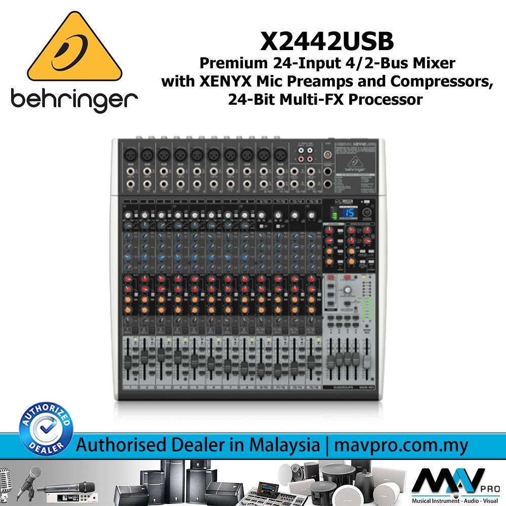 Behringer X2442USB Premium 24Input 4/2Bus Mixer with XENYX Mic